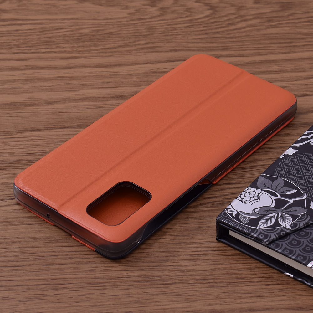 Husa de protectie Techsuit eFold Series compatibila cu Samsung Galaxy M51, acoperire spate, oranj