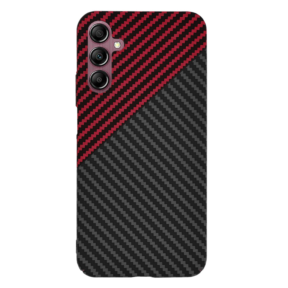 Husa de protectie Techsuit Carbonite FiberShell compatibila cu Samsung Galaxy A14 , acoperire spate, rosu si negru
