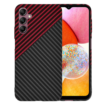 Husa de protectie Techsuit Carbonite FiberShell compatibila cu Samsung Galaxy A14 , acoperire spate, rosu si negru