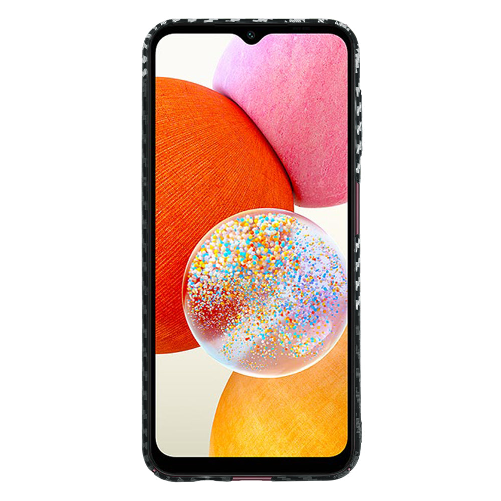 Husa de protectie Techsuit Carbonite FiberShell compatibila cu Samsung Galaxy A14 5G , acoperire spate, argintiu si negru