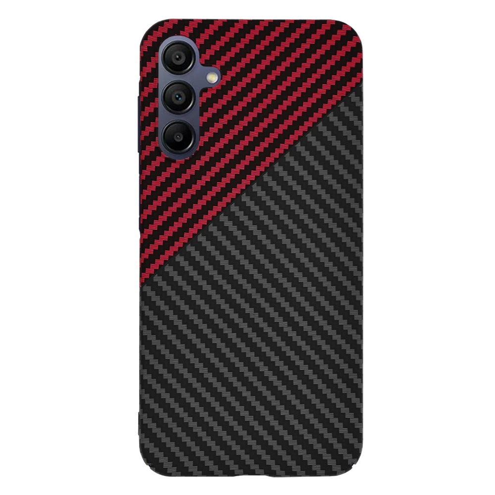 Husa de protectie Techsuit Carbonite FiberShell compatibila cu Samsung Galaxy A15 , acoperire spate, rosu si negru
