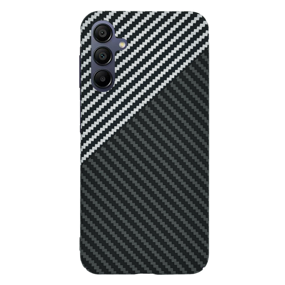 Husa de protectie Techsuit Carbonite FiberShell compatibila cu Samsung Galaxy A15 , acoperire spate, argintiu si negru