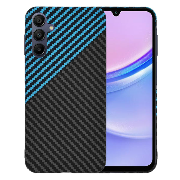 Husa de protectie Techsuit Carbonite FiberShell compatibila cu Samsung Galaxy A15 5G , acoperire spate, albastru si negru