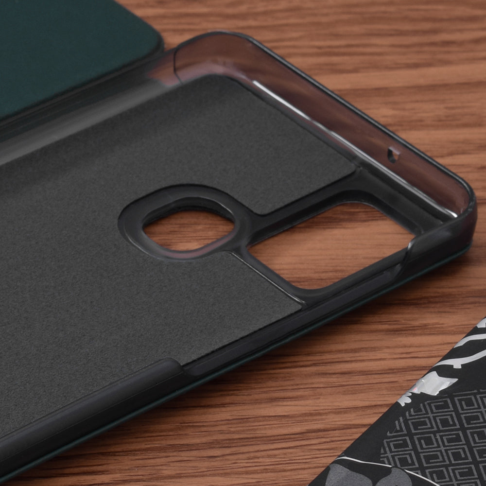 Husa de protectie Techsuit eFold Series compatibila cu Samsung Galaxy A21s, acoperire spate, verde inchis