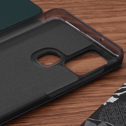Husa de protectie Techsuit eFold Series compatibila cu Samsung Galaxy A21s, acoperire spate, verde inchis