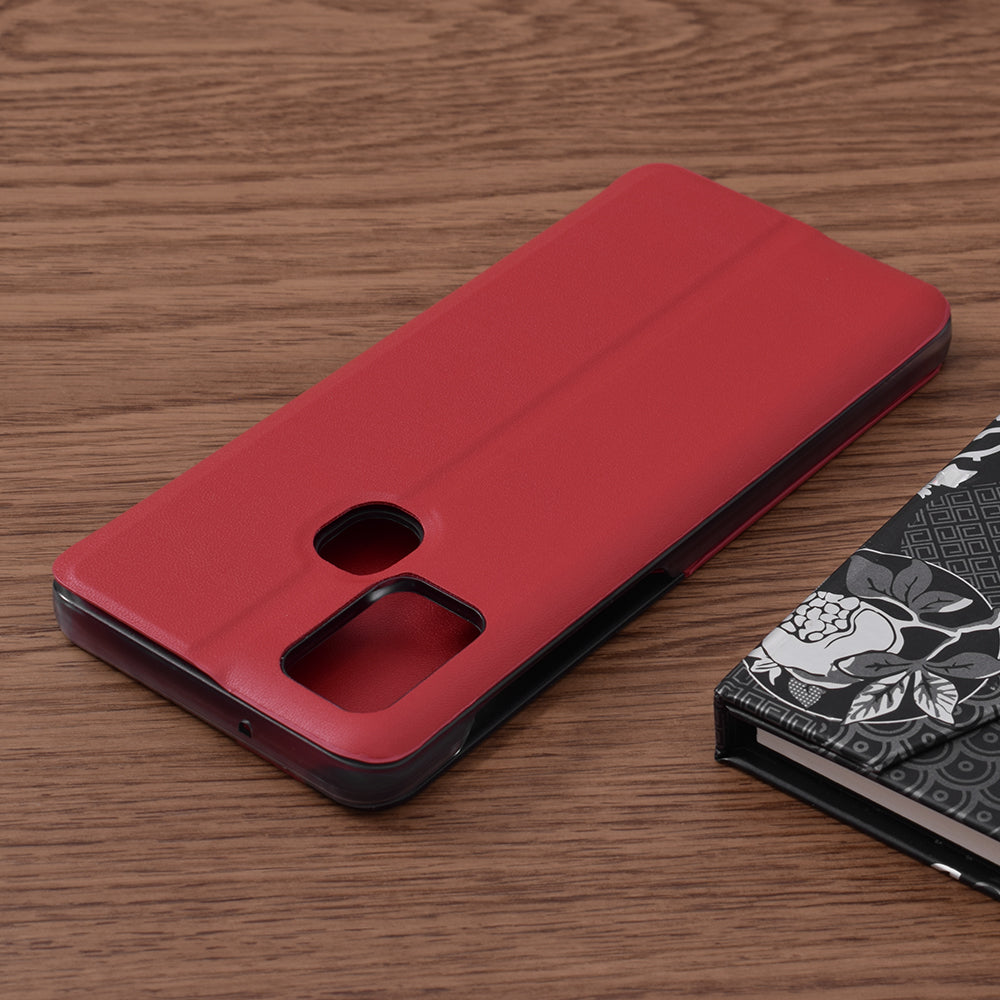 Husa de protectie Techsuit eFold Series compatibila cu Samsung Galaxy A21s, acoperire spate, rosu