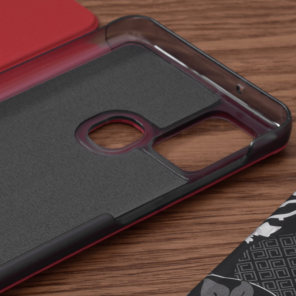 Husa de protectie Techsuit eFold Series compatibila cu Samsung Galaxy A21s, acoperire spate, rosu