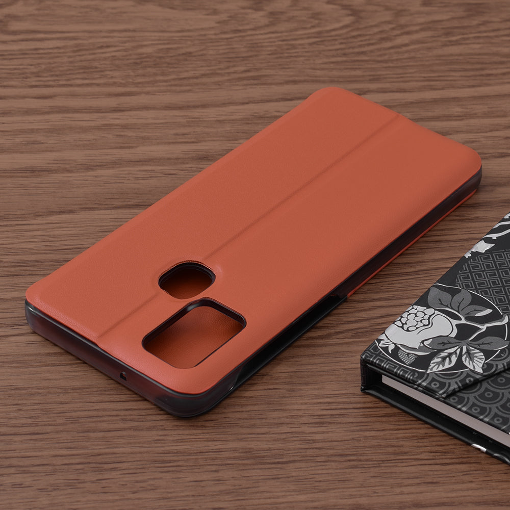 Husa de protectie Techsuit eFold Series compatibila cu Samsung Galaxy A21s, acoperire spate, oranj