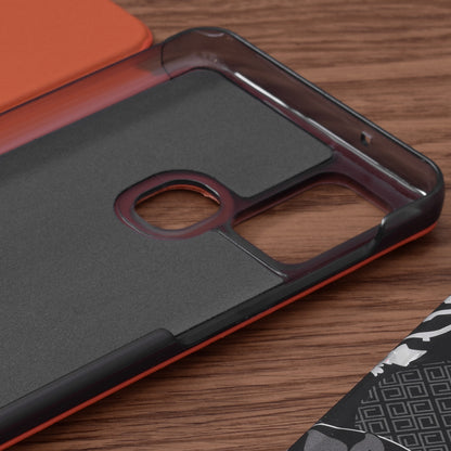 Husa de protectie Techsuit eFold Series compatibila cu Samsung Galaxy A21s, acoperire spate, oranj