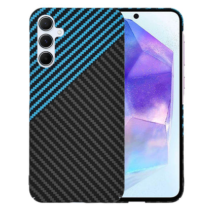 Husa de protectie Techsuit Carbonite FiberShell compatibila cu Samsung Galaxy A55 5G , acoperire spate, albastru si negru