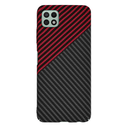 Husa de protectie Techsuit Carbonite FiberShell compatibila cu Samsung Galaxy A22 5G , acoperire spate, rosu si negru