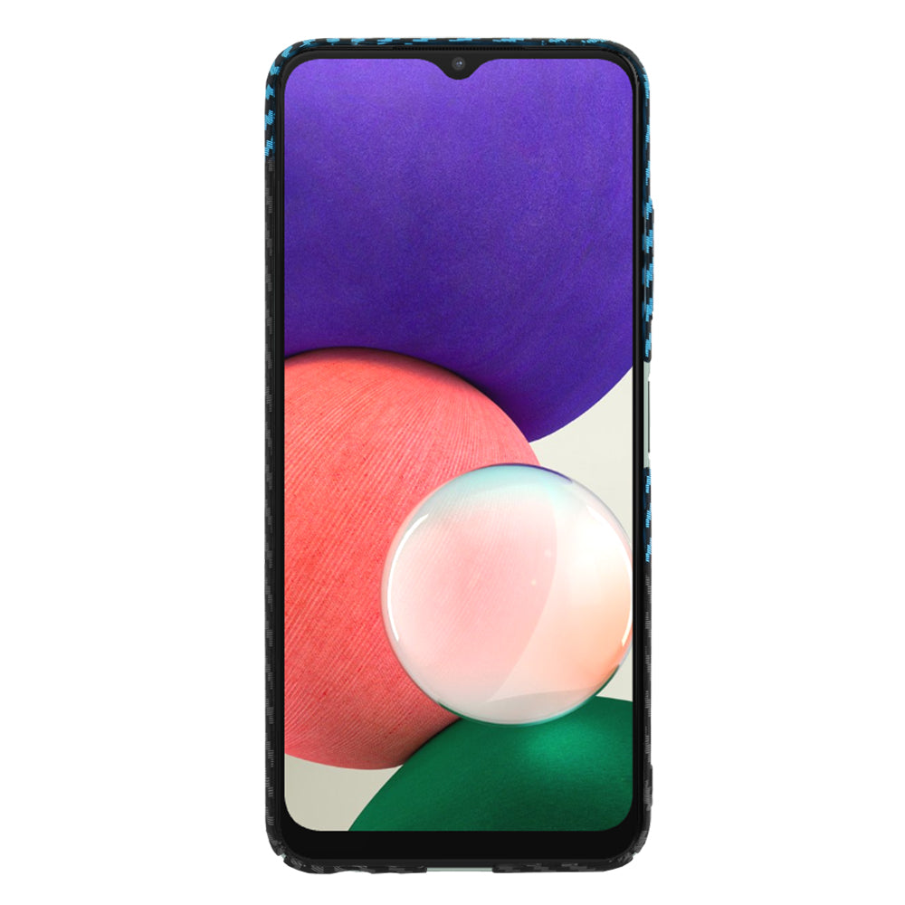 Husa de protectie Techsuit Carbonite FiberShell compatibila cu Samsung Galaxy A22 5G , acoperire spate, albastru si negru