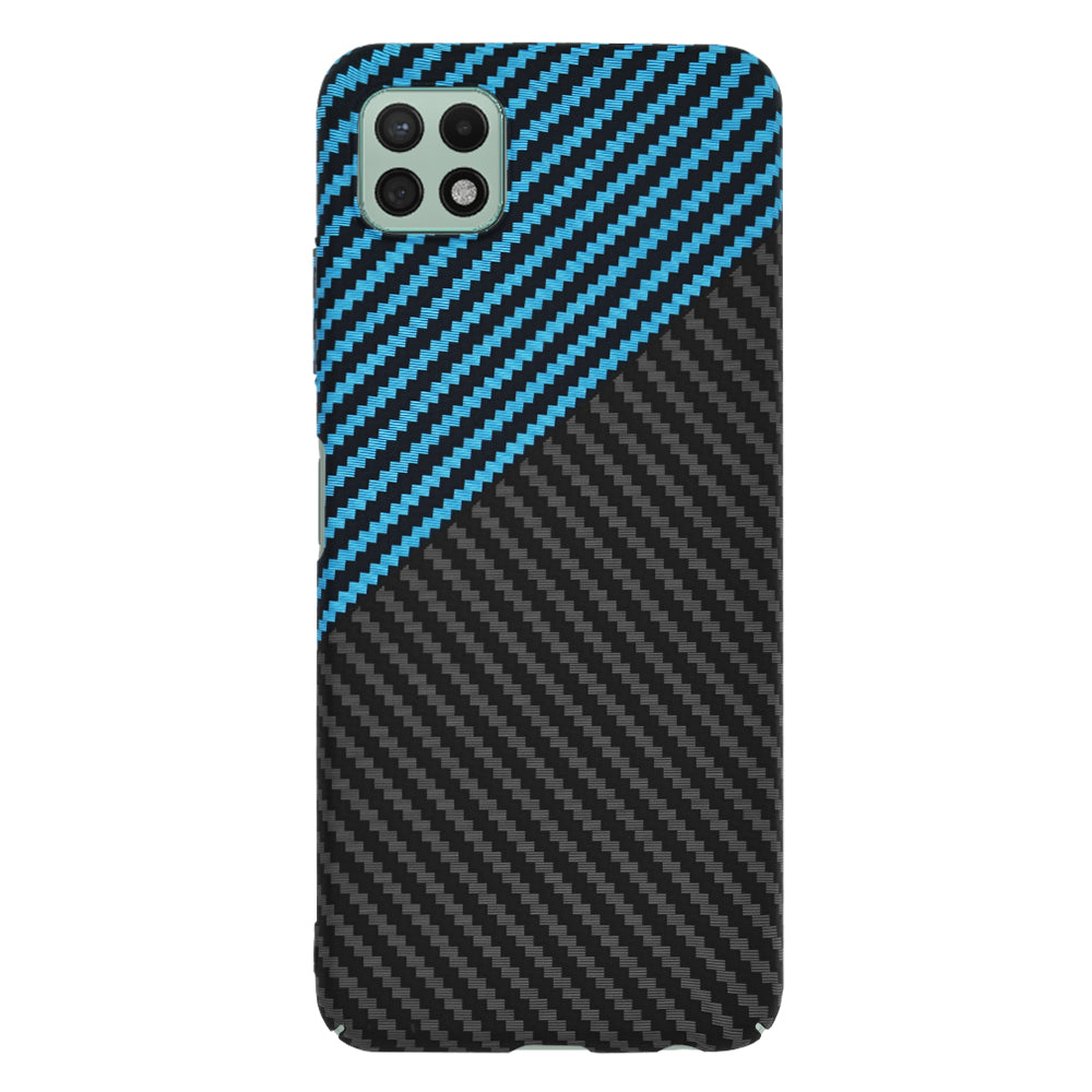 Husa de protectie Techsuit Carbonite FiberShell compatibila cu Samsung Galaxy A22 5G , acoperire spate, albastru si negru