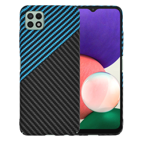 Husa de protectie Techsuit Carbonite FiberShell compatibila cu Samsung Galaxy A22 5G , acoperire spate, albastru si negru