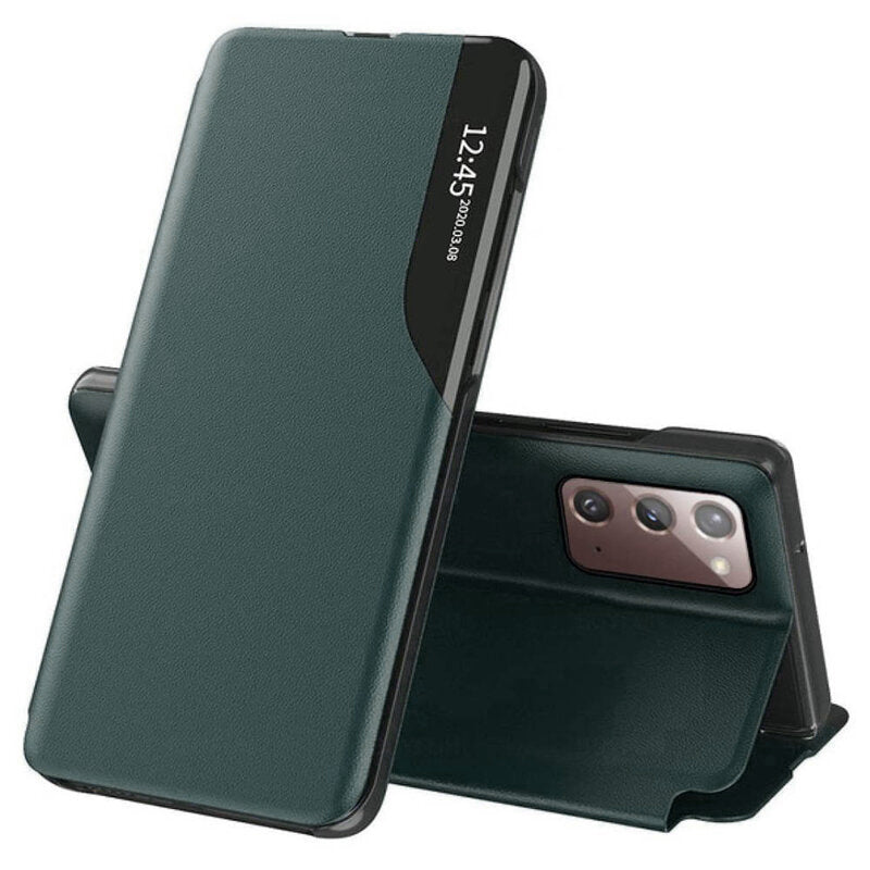 Husa de protectie Techsuit eFold Series compatibila cu Samsung Galaxy Note 20 5G, acoperire spate, verde inchis