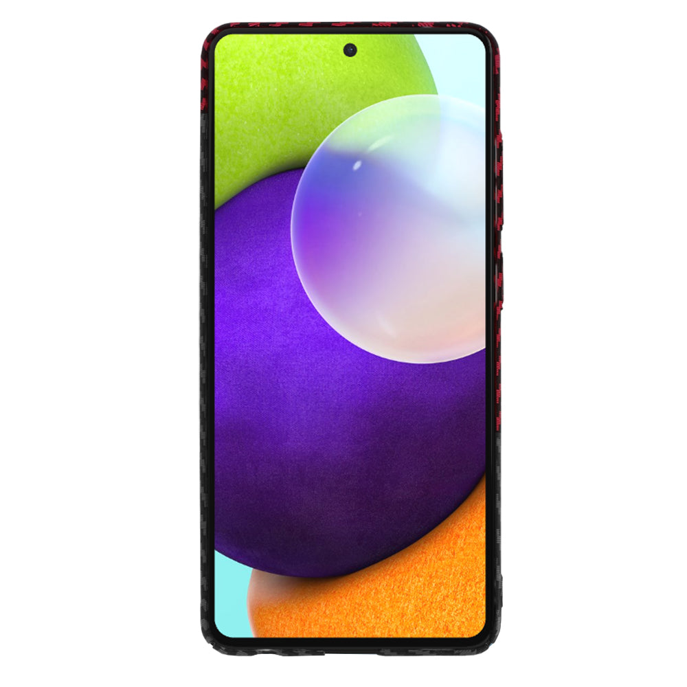 Husa de protectie Techsuit Carbonite FiberShell compatibila cu Samsung Galaxy A52 4G, acoperire spate, rosu si negru