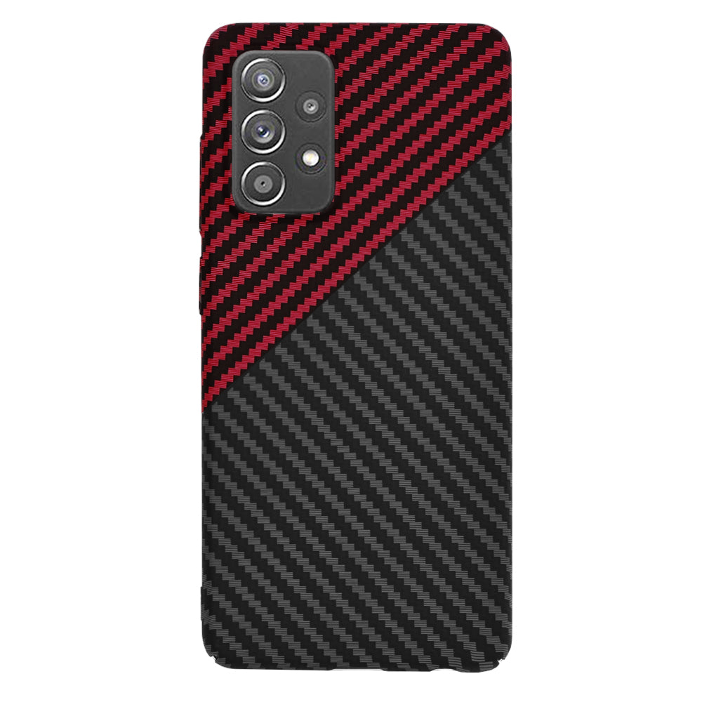 Husa de protectie Techsuit Carbonite FiberShell compatibila cu Samsung Galaxy A52 4G, acoperire spate, rosu si negru