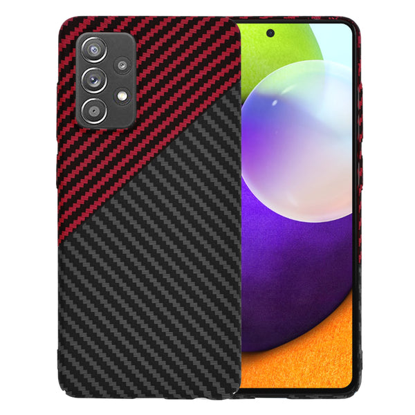 Husa de protectie Techsuit Carbonite FiberShell compatibila cu Samsung Galaxy A52s 5G , acoperire spate, rosu si negru