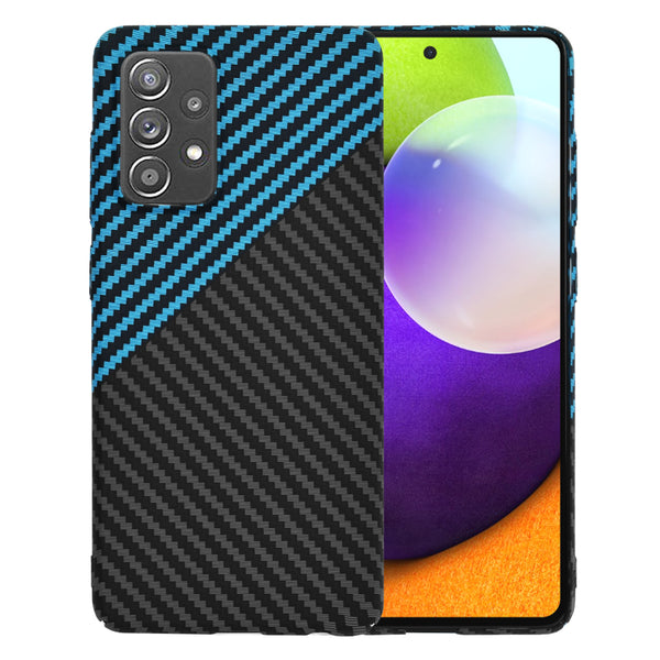 Husa de protectie Techsuit Carbonite FiberShell compatibila cu Samsung Galaxy A52 , acoperire spate, albastru si negru