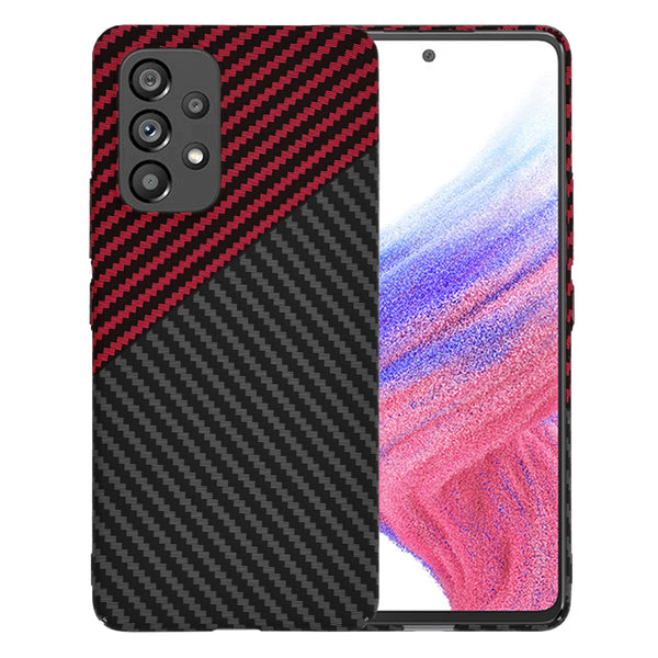 Husa de protectie Techsuit Carbonite FiberShell compatibila cu Samsung Galaxy A53 5G , acoperire spate, rosu si negru