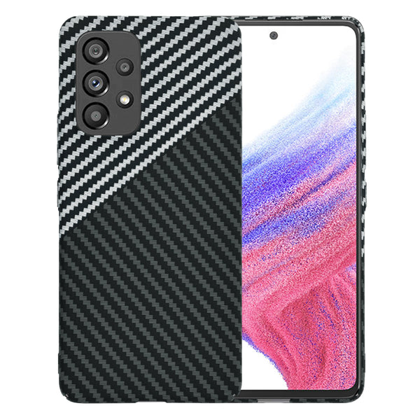 Husa de protectie Techsuit Carbonite FiberShell compatibila cu Samsung Galaxy A53 5G , acoperire spate, argintiu si negru