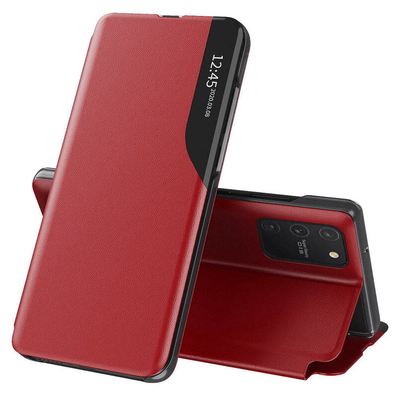Husa de protectie Techsuit eFold Series compatibila cu Samsung Galaxy S10 Lite, acoperire spate, rosu