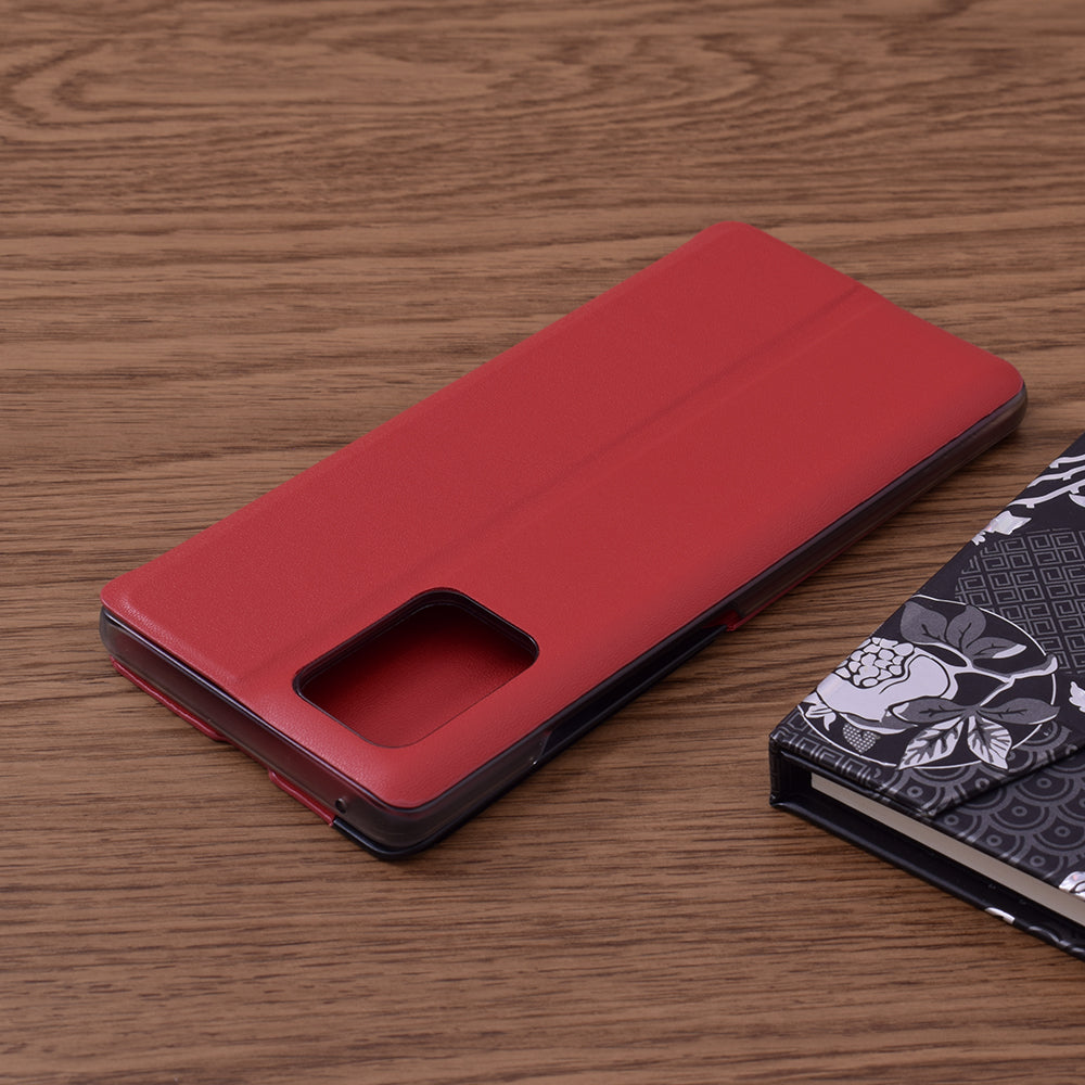 Husa de protectie Techsuit eFold Series compatibila cu Samsung Galaxy S10 Lite, acoperire spate, rosu