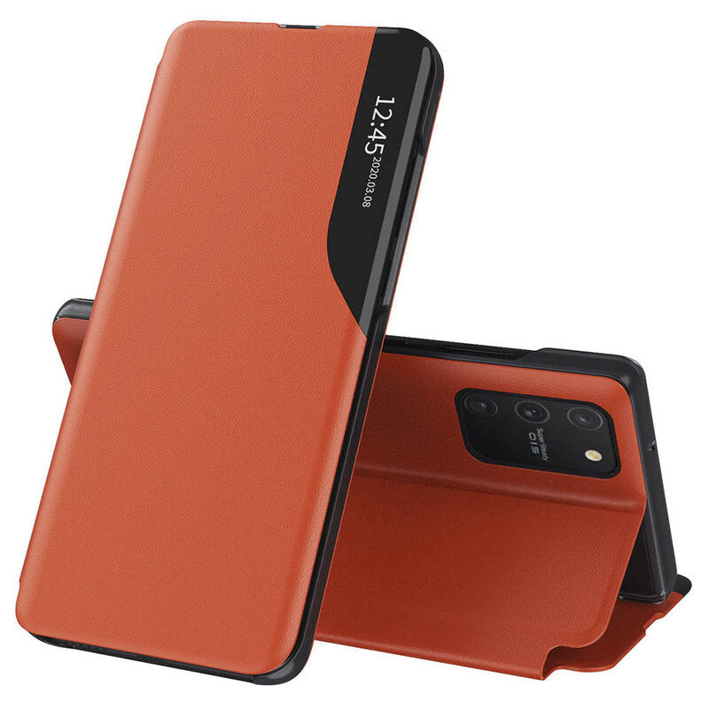 Husa de protectie Techsuit eFold Series compatibila cu Samsung Galaxy S10 Lite, acoperire spate, oranj