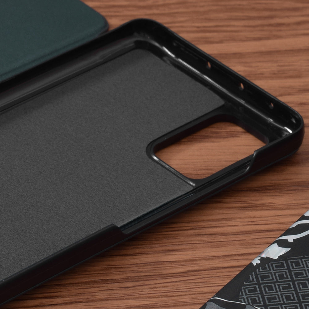 Husa de protectie Techsuit eFold Series compatibila cu Samsung Galaxy A51 4G, acoperire spate, verde inchis
