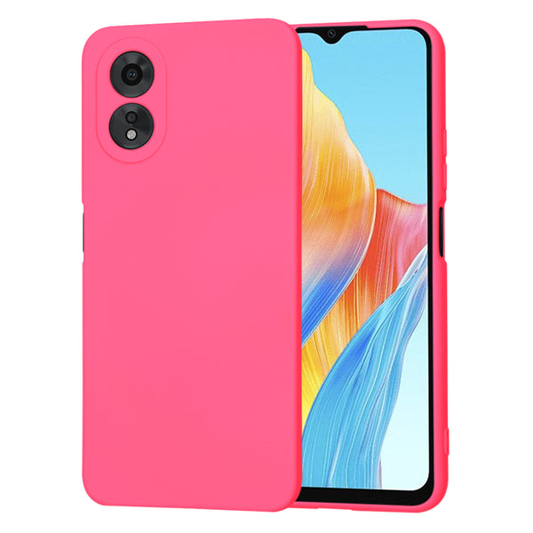 Husa de protectie Techsuit SoftFlex compatibila cu Oppo A18, acoperire spate, roz neon