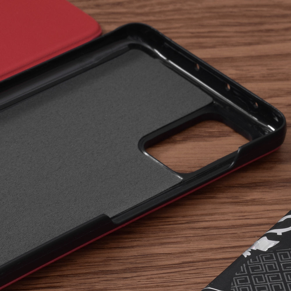 Husa de protectie Techsuit eFold Series compatibila cu Samsung Galaxy A51 4G, acoperire spate, rosu