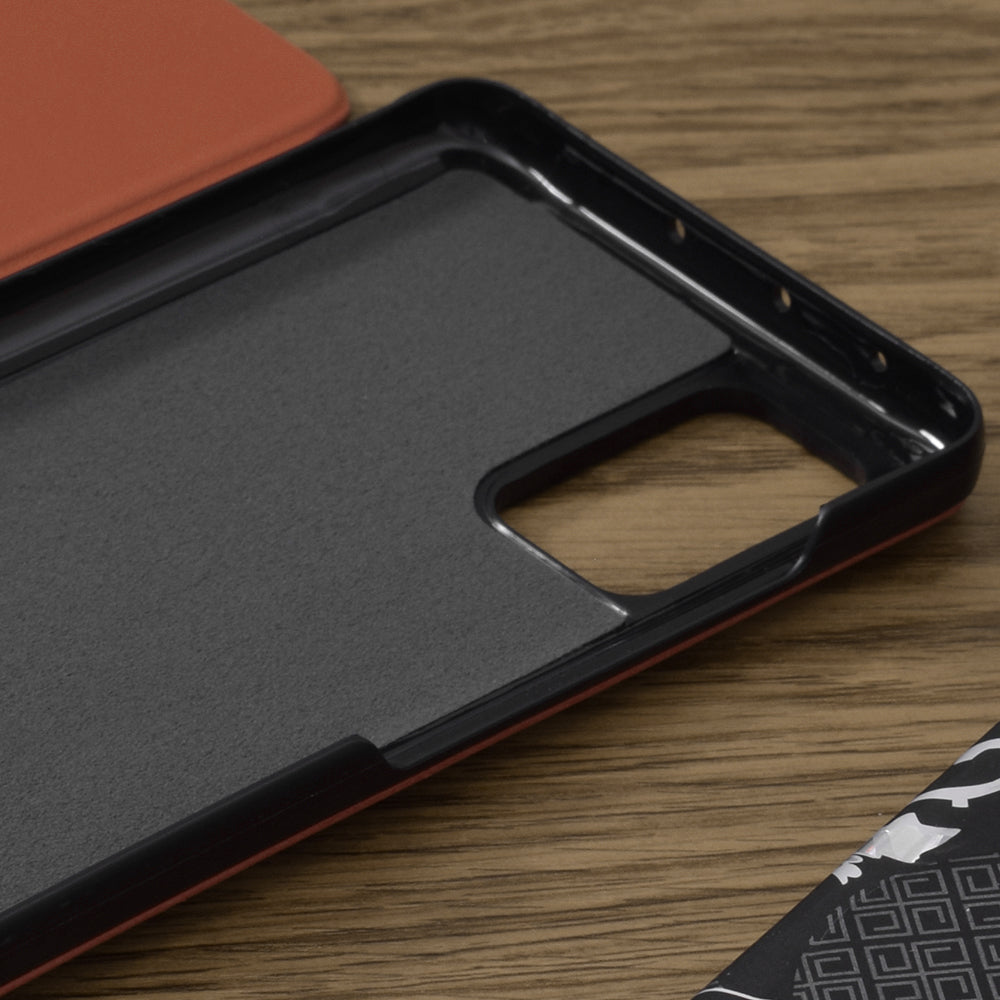 Husa de protectie Techsuit eFold Series compatibila cu Samsung Galaxy A51 4G, acoperire spate, oranj