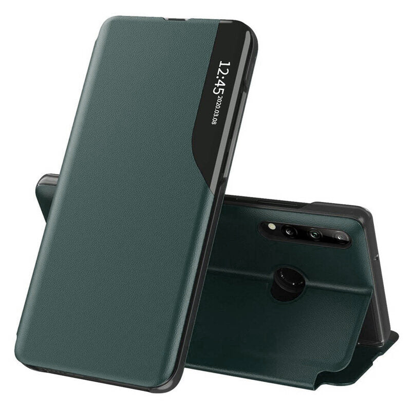 Husa de protectie Techsuit eFold Series compatibila cu Samsung Galaxy A20s, acoperire spate, verde inchis