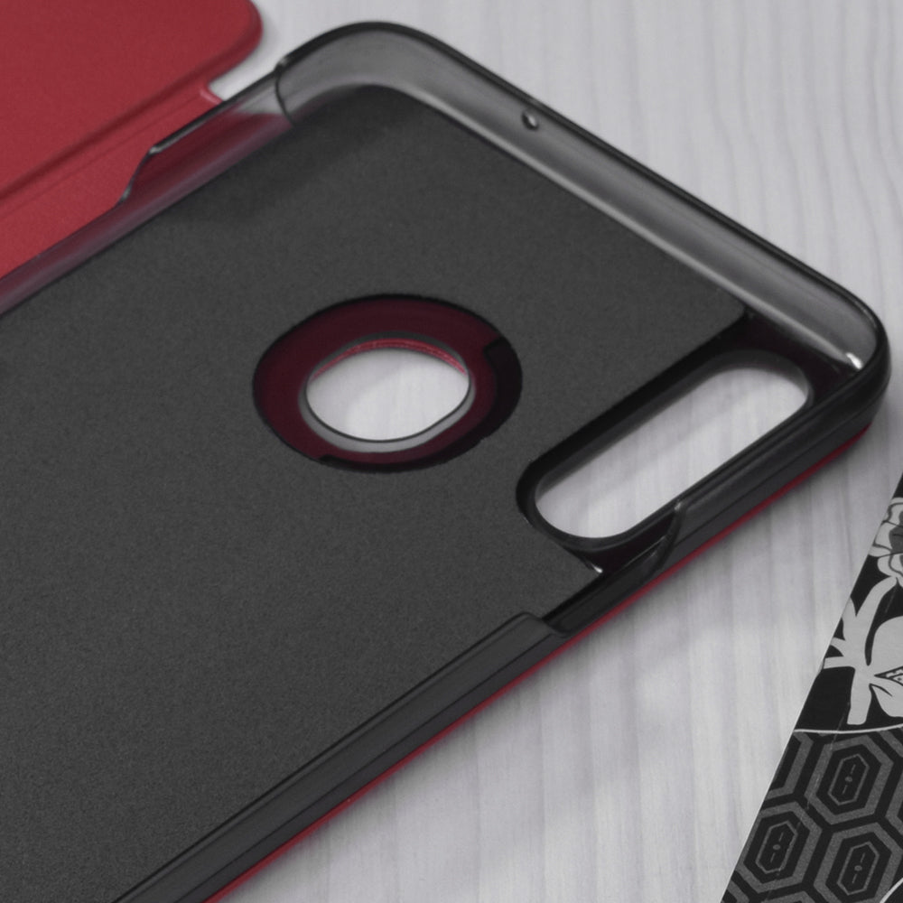 Husa de protectie Techsuit eFold Series compatibila cu Samsung Galaxy A20s, acoperire spate, rosu