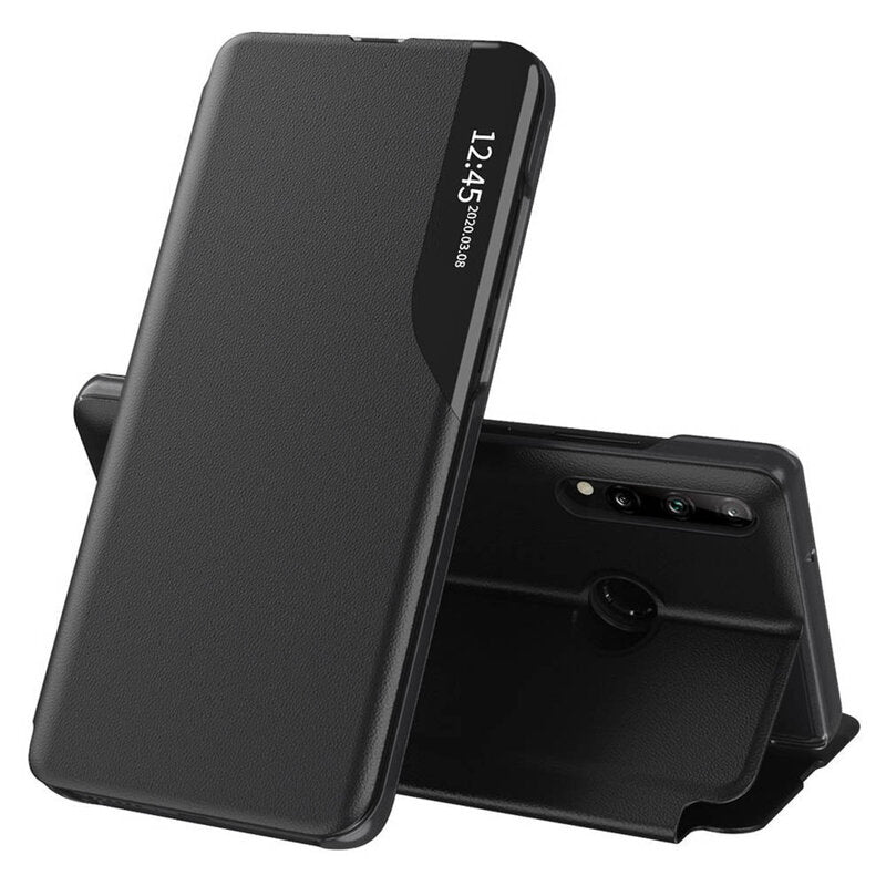 Husa de protectie Techsuit eFold Series compatibila cu Samsung Galaxy A20s, acoperire spate, negru