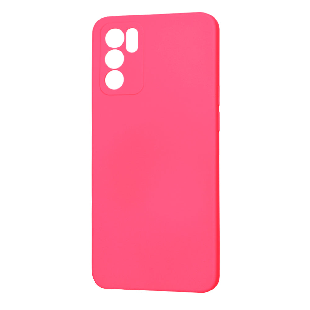 Husa de protectie Techsuit SoftFlex compatibila cu Oppo Reno6 5G, acoperire spate, roz neon