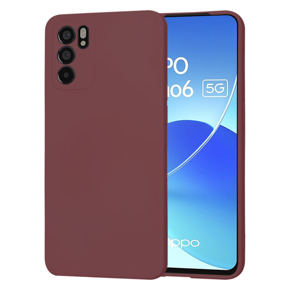 Husa de protectie Techsuit SoftFlex compatibila cu Oppo Reno6 5G, acoperire spate, visiniu