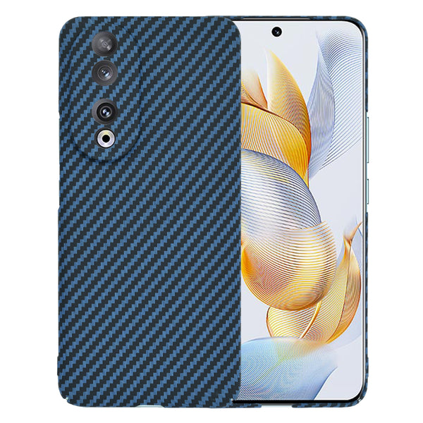 Husa de protectie Techsuit Carbonite FiberShell compatibila cu Honor 90, acoperire spate, albastru deschis