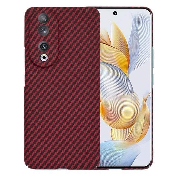 Husa de protectie Techsuit Carbonite FiberShell compatibila cu Honor 90, acoperire spate, rosu