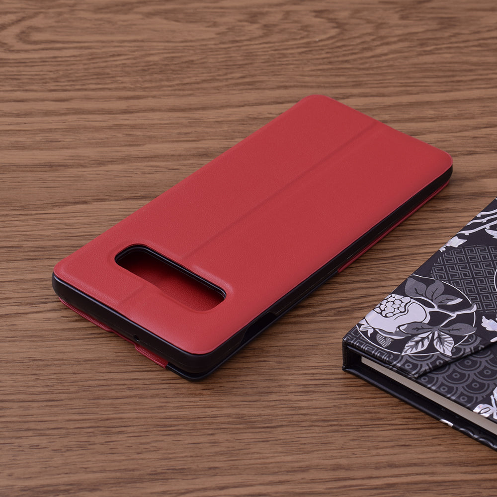 Husa de protectie Techsuit eFold Series compatibila cu Samsung Galaxy S10, acoperire spate, rosu