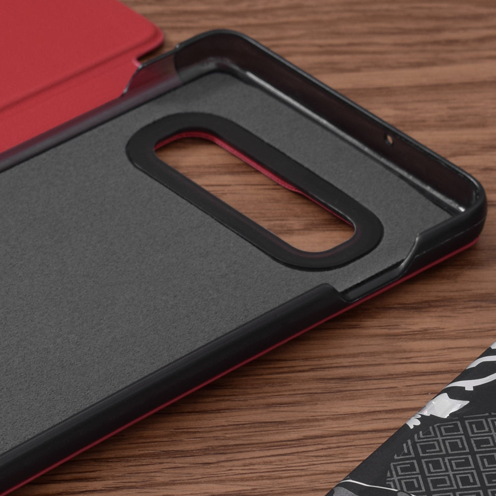 Husa de protectie Techsuit eFold Series compatibila cu Samsung Galaxy S10, acoperire spate, rosu