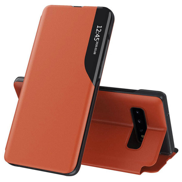 Husa de protectie Techsuit eFold Series compatibila cu Samsung Galaxy S10, acoperire spate, oranj