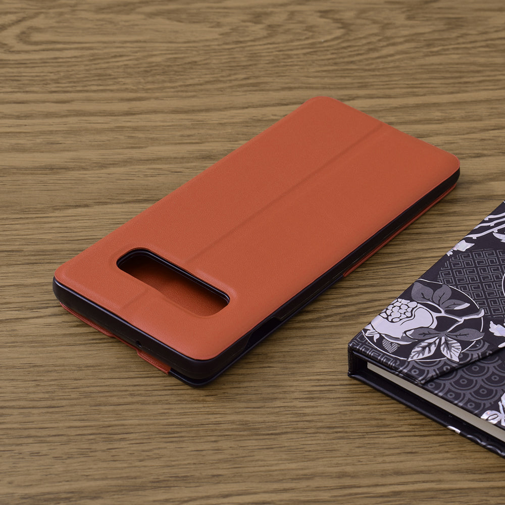 Husa de protectie Techsuit eFold Series compatibila cu Samsung Galaxy S10, acoperire spate, oranj