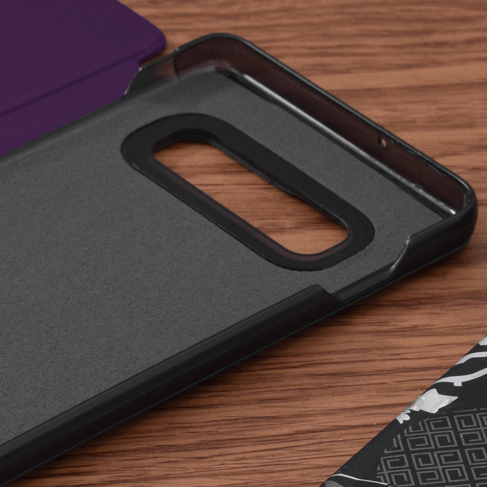 Husa de protectie Techsuit eFold Series compatibila cu Samsung Galaxy S10, acoperire spate, mov