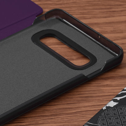 Husa de protectie Techsuit eFold Series compatibila cu Samsung Galaxy S10, acoperire spate, mov