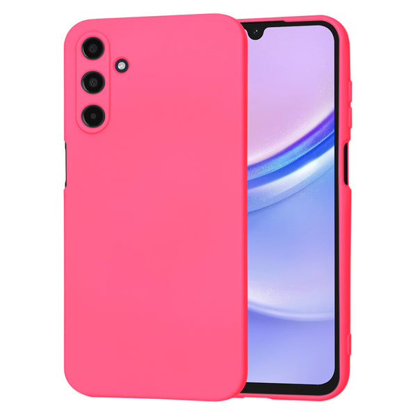 Husa de protectie Techsuit SoftFlex compatibila cu Samsung Galaxy A15, acoperire spate, roz neon