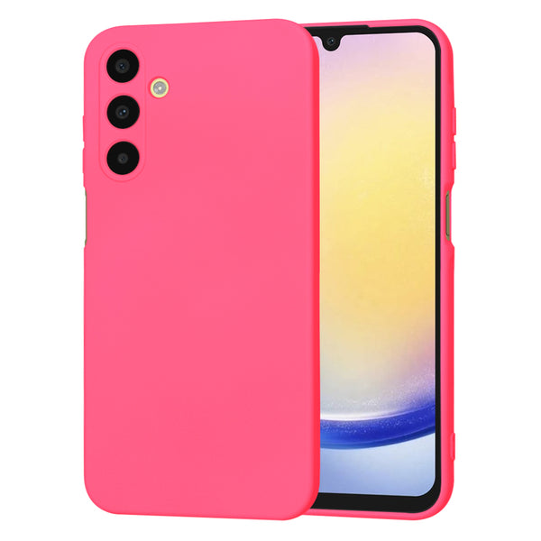 Husa de protectie Techsuit SoftFlex compatibila cu Samsung Galaxy A25 5G, acoperire spate, roz neon