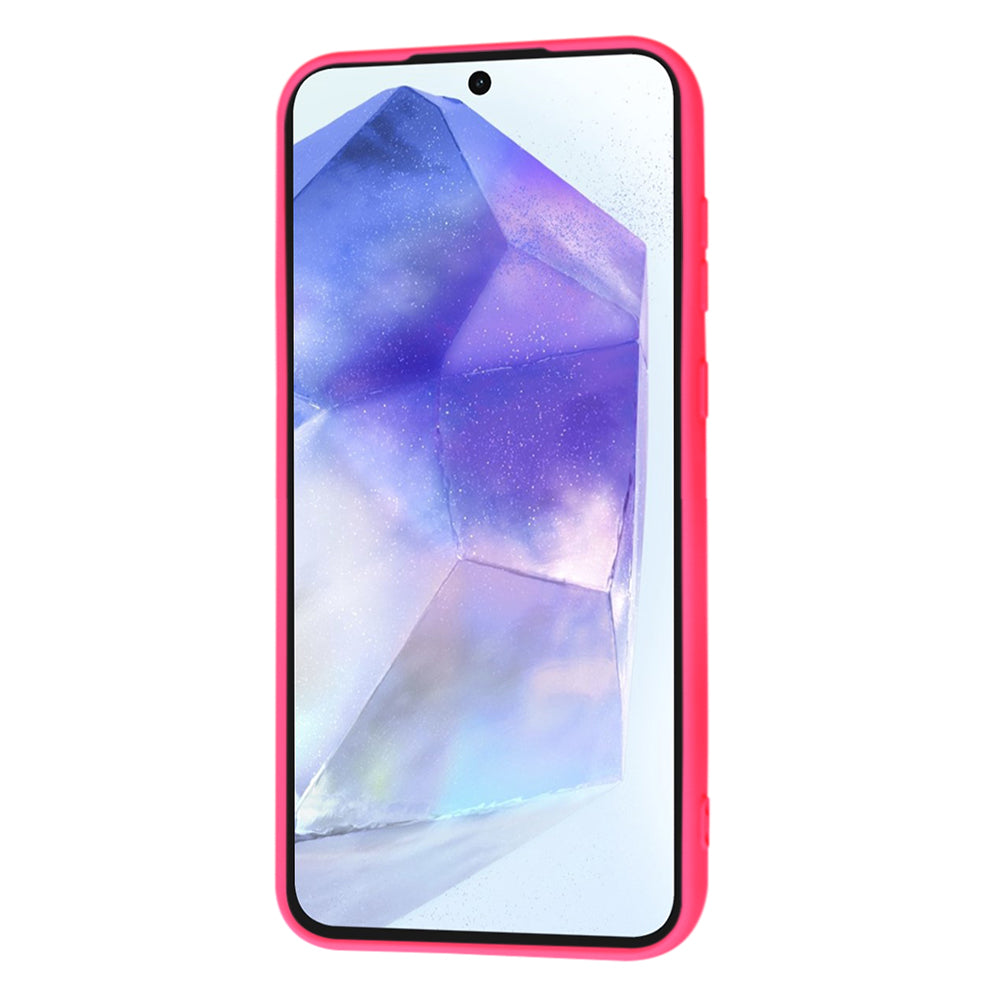 Husa de protectie Techsuit SoftFlex compatibila cu Samsung Galaxy A55 5G, acoperire spate, roz neon