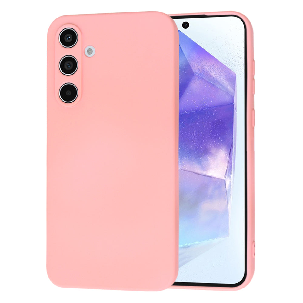 Husa de protectie Techsuit SoftFlex compatibila cu Samsung Galaxy A55 5G, acoperire spate, roz deschis