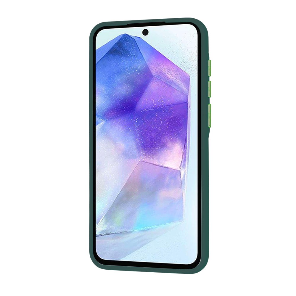 Husa de protectie Techsuit HaloFrost Series compatibila cu Samsung Galaxy A55 5G , acoperire spate, verde inchis